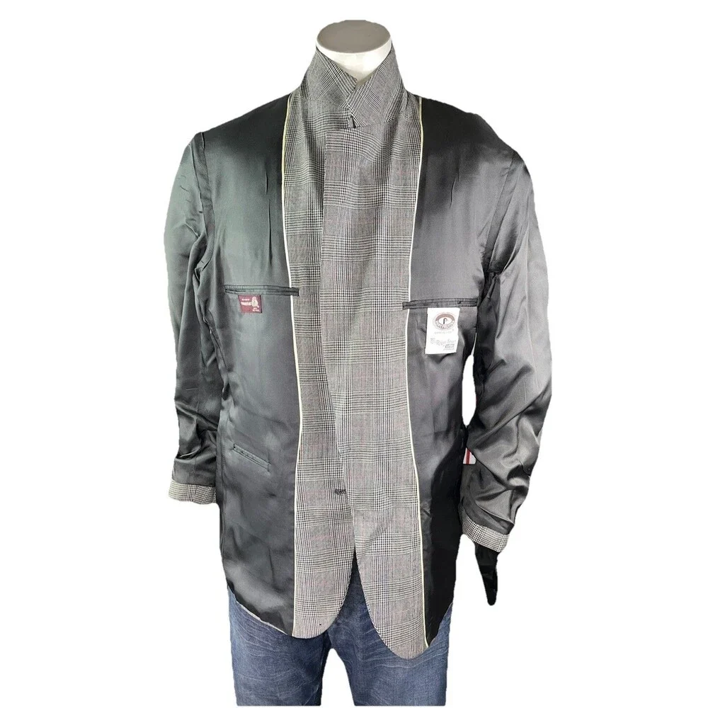 Vintage Bert Pulitzer Blazer Mens 40R Glen Plaid Sport Coat Jacket Made in USA